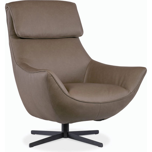 Hughes Swivel Chair by Hooker Furniture. Made from leather in a modern style.