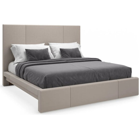 Balance Bed - Queen by Caracole in putty. Made from poplar in a unique style.