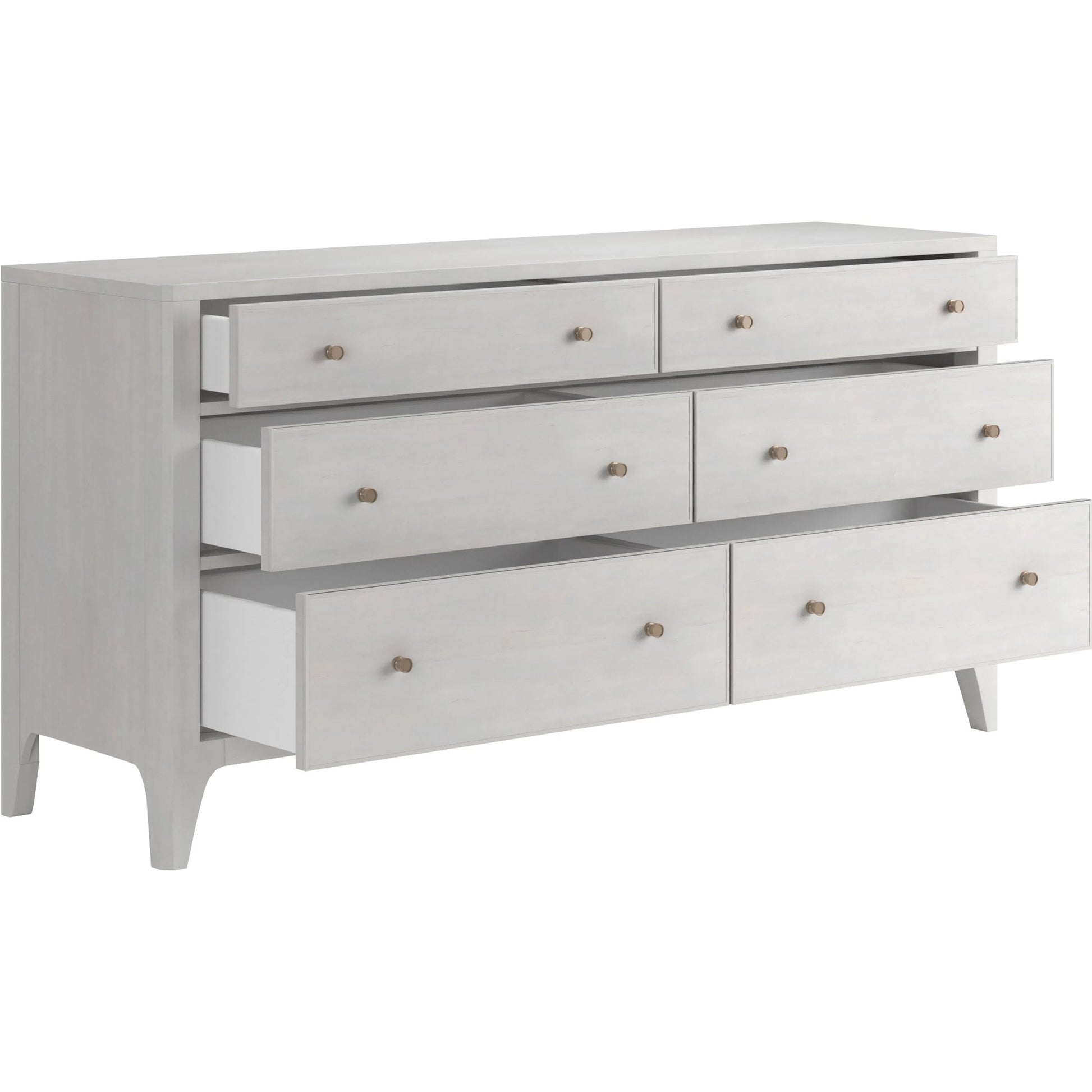 Mezzanine Dresser by A.R.T. Furniture in dove grey. Made from parawood, poplar solids, maple veneer in a modern style.