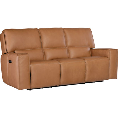 Miles Zero Gravity Power Sofa w/ Power Headrest by Hooker Furniture. Made from leather in a modern style.