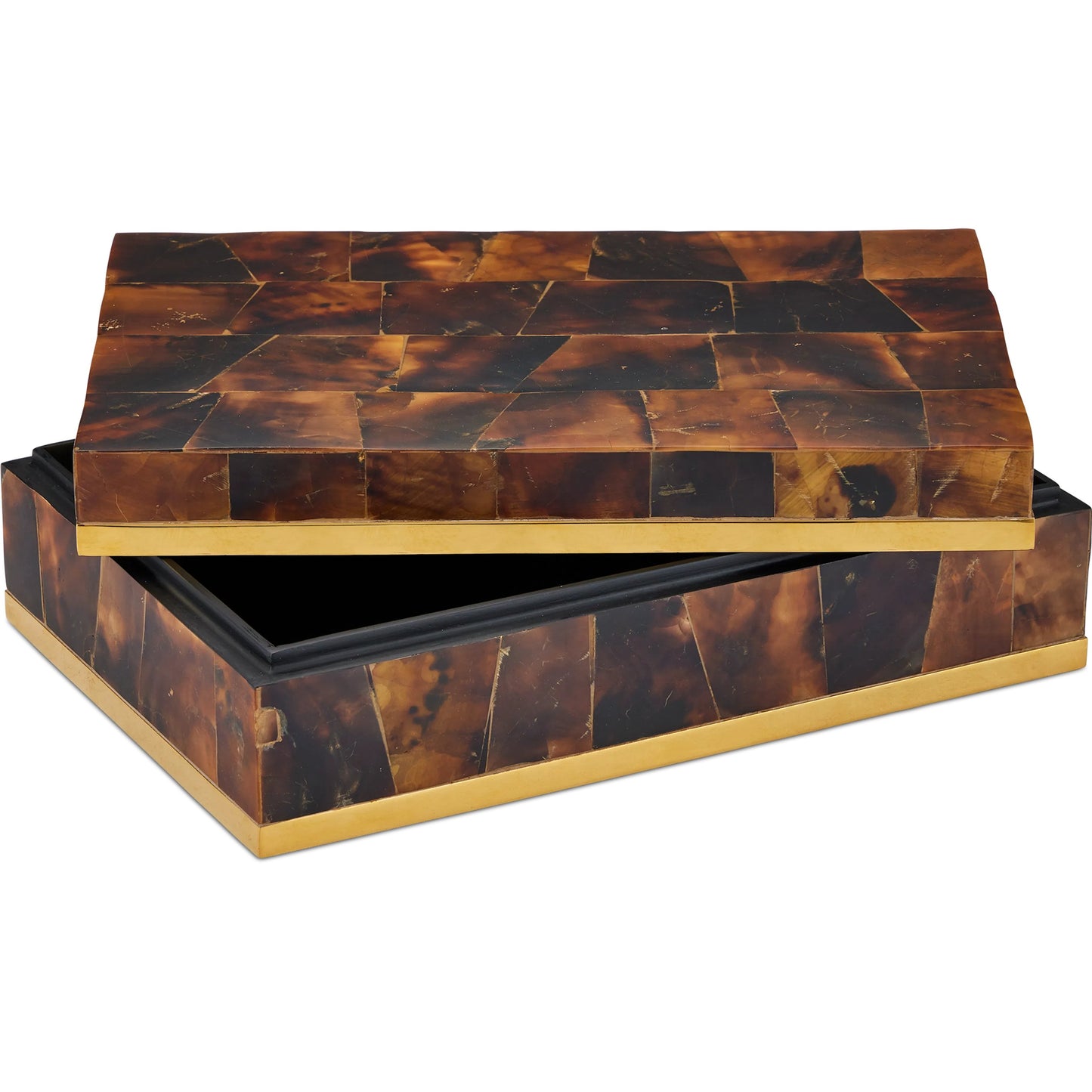 002 SI-2257237 | Additional Silo | Casey Brown Box by Currey and Company in natural, brass, black. Made from pen shell, stainless steel, engineered wood in a eclectic & global style.