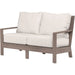 Laguna Outdoor Loveseat by Sunset West in browns. Made from aluminum in a modern style.