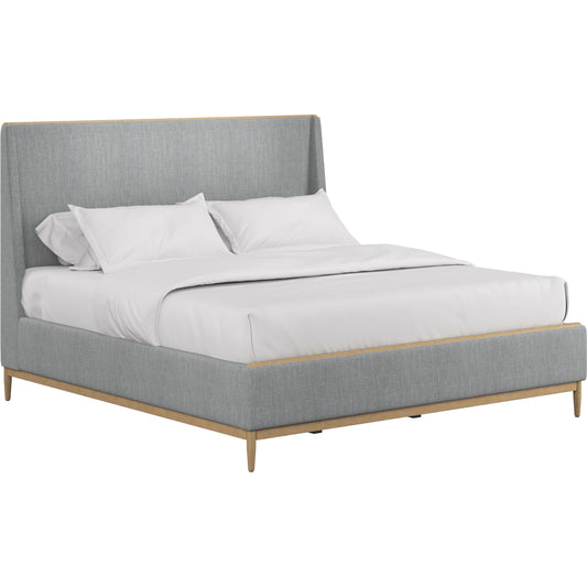 Loft Upholstered Bed by A.R.T. Furniture in gray and natural maple. Made from poplar, rubberwood in a unique style.