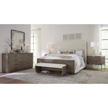 Modern Mood Two Drawer Nightstand by Hooker Furniture. Made from oak veneers, metal, marble in a modern style.