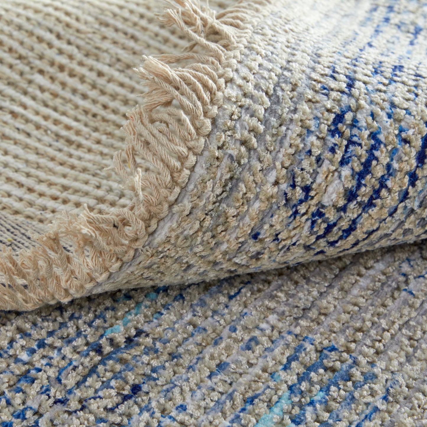 011 SI-1753693,SI-1753696 | Closeup | Caldwell Transitional Rug - 8108F by Feizy in gray, blue, ivory. Made from wool, viscose in a unique style.