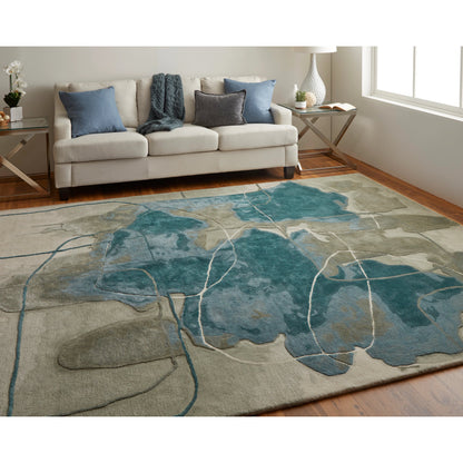 Anya Transitional Rug - 8885F by Feizy. Made from wool, viscose in a unique style.