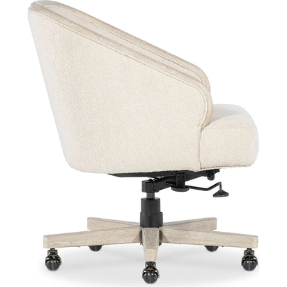 Paloma Executive Swivel Tilt Chair by Hooker Furniture in beige. Made from 83% polyester, 17% acrylic in a modern style.