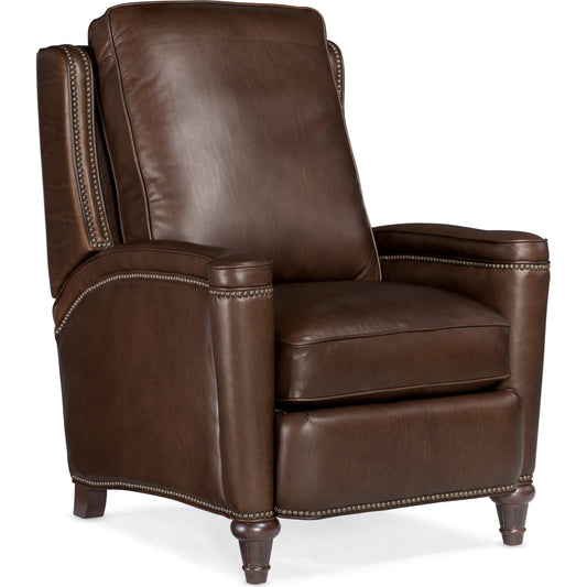 Rylea Recliner by Hooker Furniture. Made from leather in a unique style.