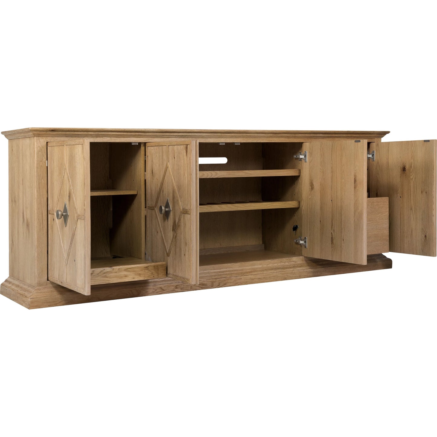 004 SI-2458440 | Additional Silo | Driftwood Entertainment Credenza by Hooker Furniture. Made from unique in a transitional style.