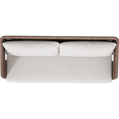 Maldives Outdoor Sofa by Bernhardt in hazelnut. Made from unique in a transitional style.
