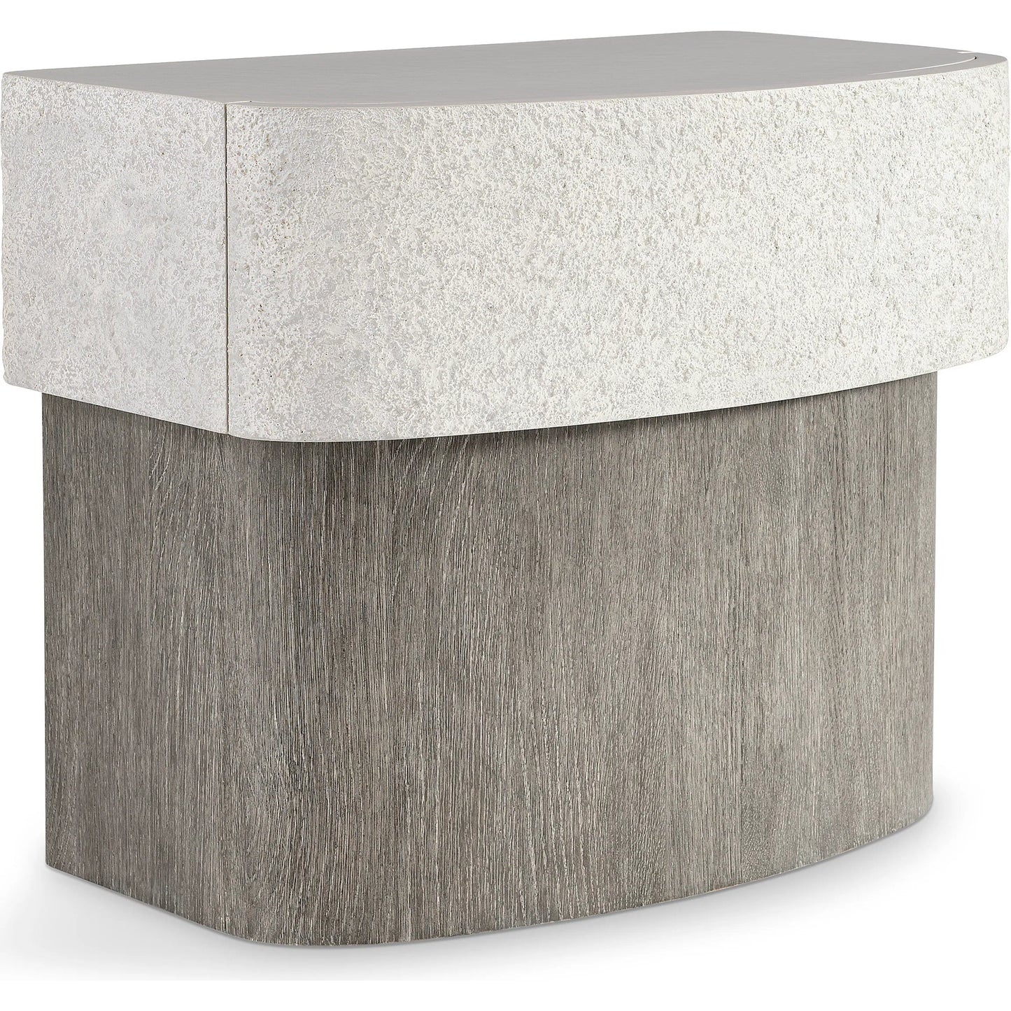 000 SI-2513387 | Primary Silo | Monolith Nightstand by Bernhardt in millstone, puma. Made from faux stone, wood in a transitional style.