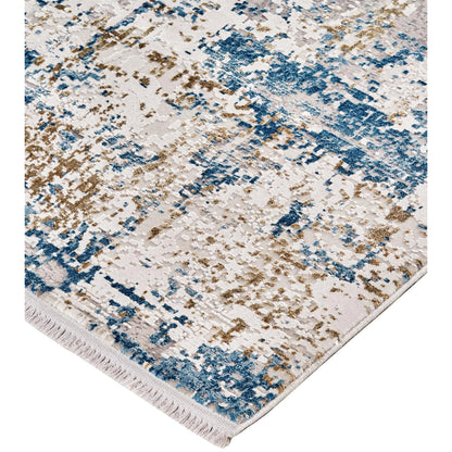 Cadiz Rug - 3891F by Feizy in ivory, tan, blue. Made from viscose, acrylic in a unique style.