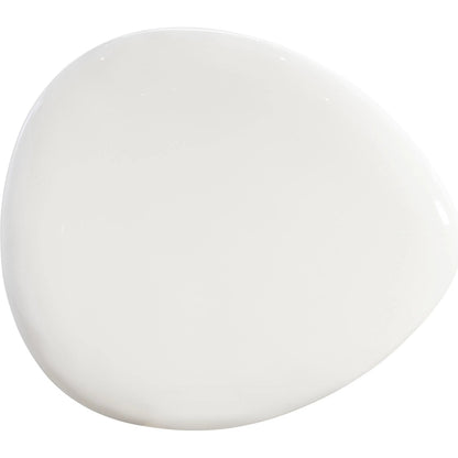Poca Side Table by Bernhardt in white, cream. Made from concrete in a unique style.