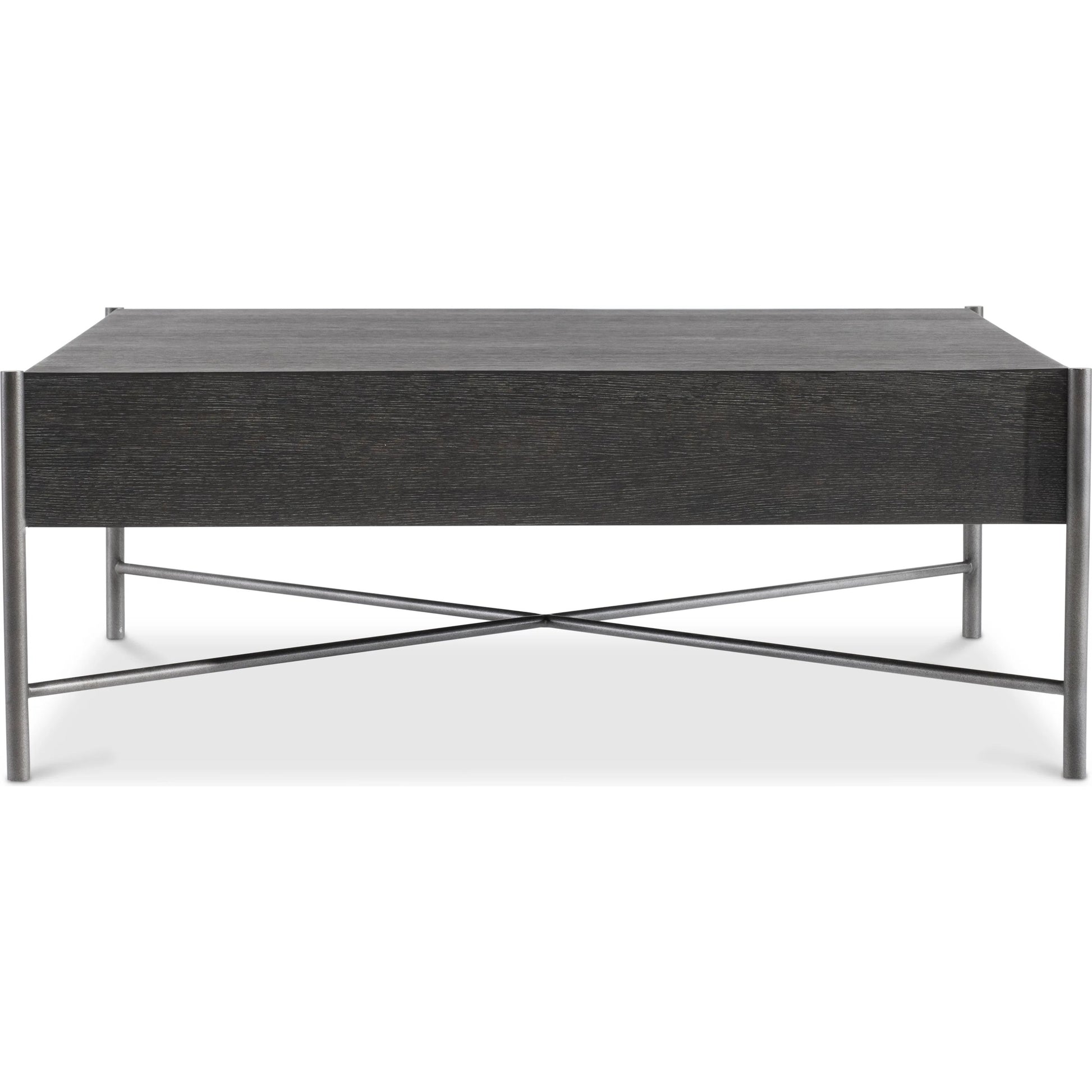 Outline Cocktail Table by Bernhardt in kohl, atra. Made from wood, metal in a transitional style.