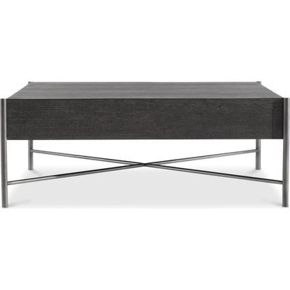 Outline Cocktail Table by Bernhardt in kohl, atra. Made from wood, metal in a transitional style.