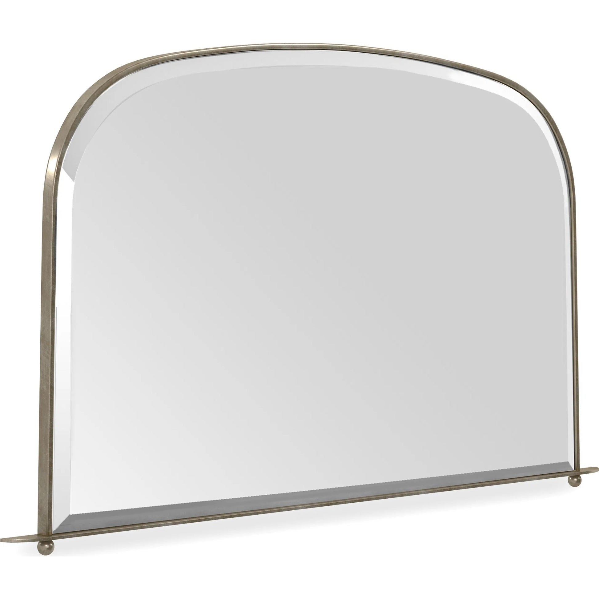 Replique Mirror by Caracole in brushed gold. Made from metal, mirror in a transitional style.