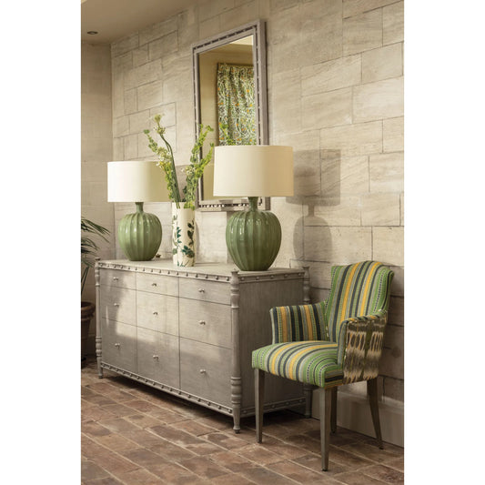 Morris Mirror by Jonathan Charles in grey and greyed oak. Made from oak, oak veneer, mirror in a transitional style.