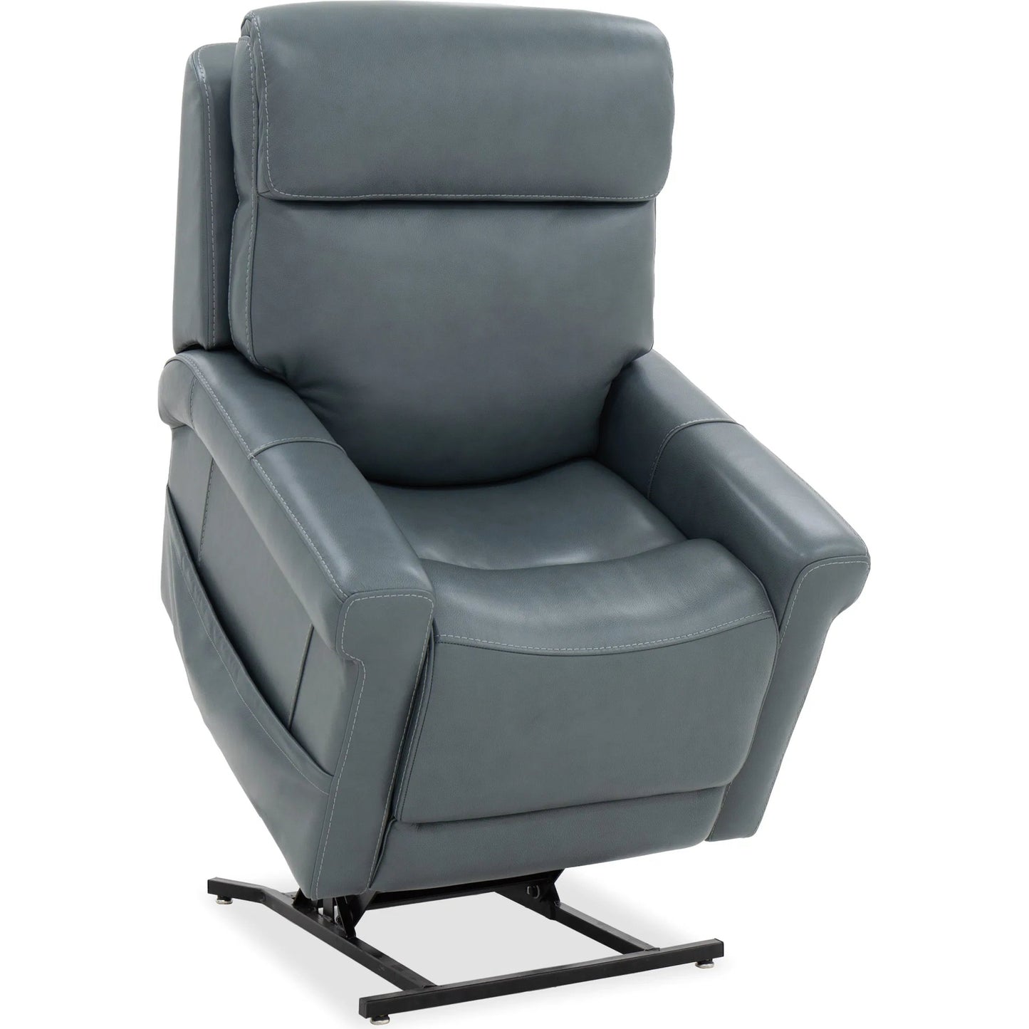 003 SI-2458618 | Additional Silo | Locke Lift Chair with Power Recline by Hooker Furniture in maverick caribbean. Made from leather in a traditional style.