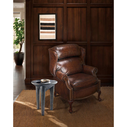 Commerce & Market Pyramid Side Table by Hooker Furniture in dark wood. Made from mango solids in a modern style.