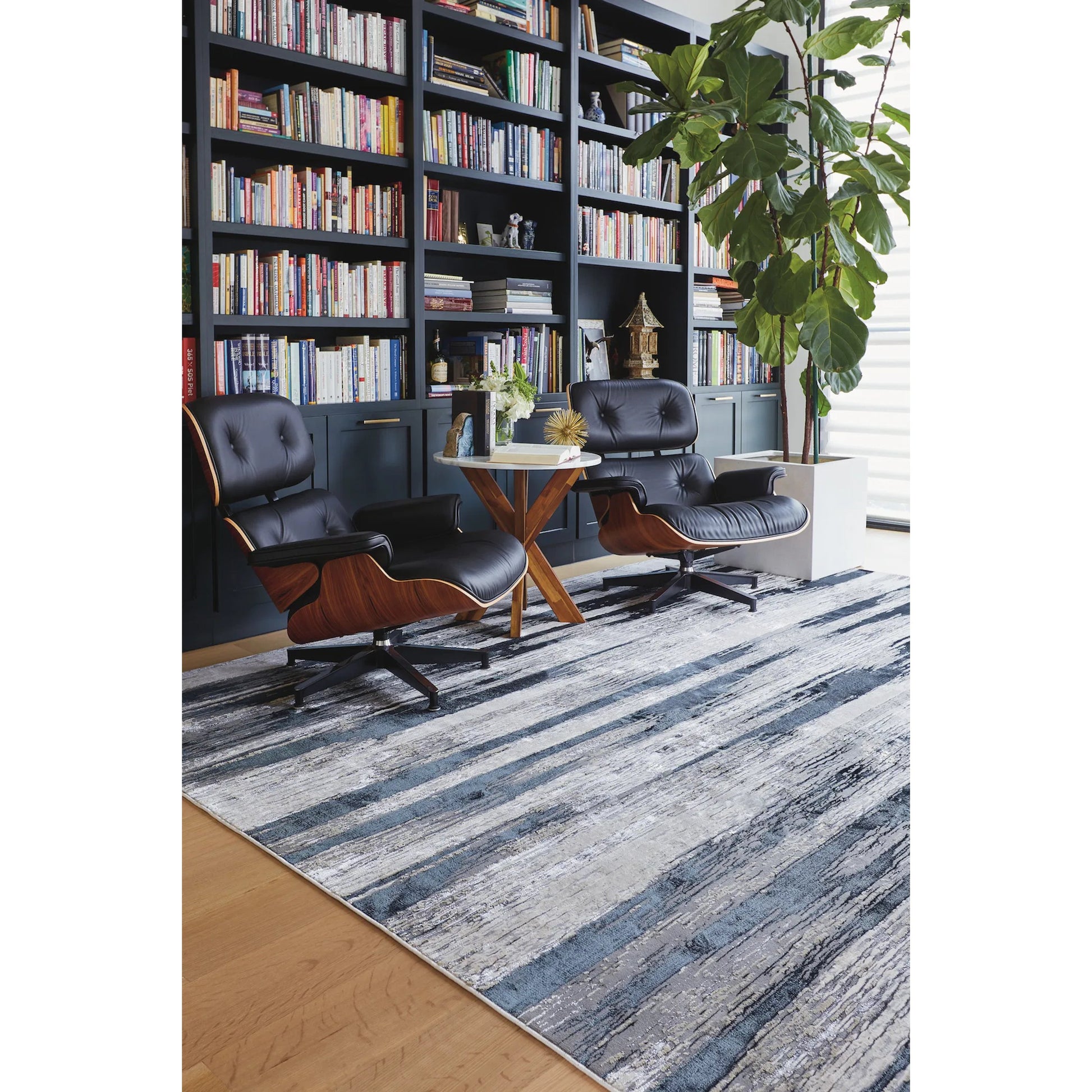 Micah Rug - 3338F by Feizy in black, silver, gray. Made from polyester, polypropylene in a unique style.