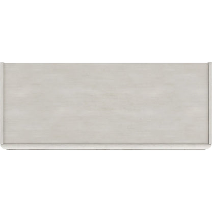 Alcove Display Cabinet by A.R.T. Furniture in belgian ivory, slate blue. Made from acacia solids, maple veneers, glass, linen, metal in a modern style.