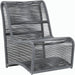 Milano Outdoor Armless Club Chair by Sunset West. Made from olefin rope in a coastal style.