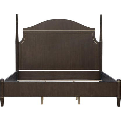 Asher Park Poster Poster Bed by Pulaski Furniture in piano brown. Made from eucalyptus veneers in a traditional style.