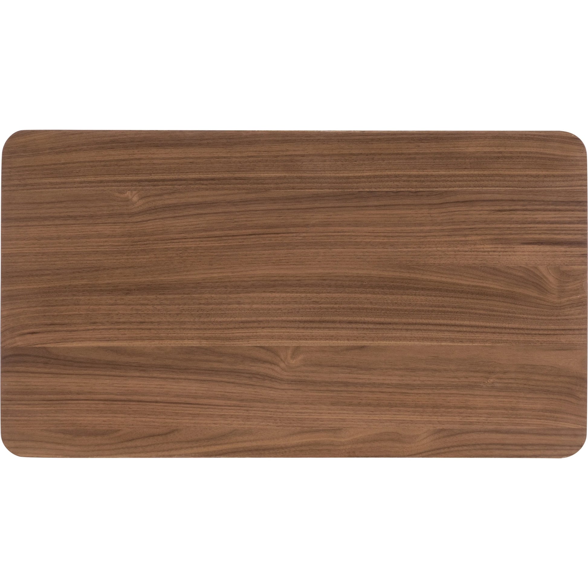 Eleana Three Drawer Nightstand by Hooker Furniture in light caramel, quartered walnut veneers, sunlit bronze metal. Made from walnut veneers in a modern style.