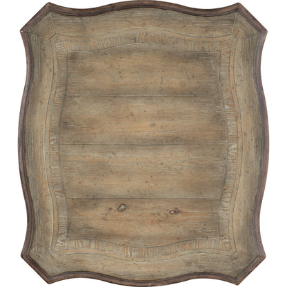Castella End Table by Hooker Furniture in antique slate. Made from pecan, quartered walnut, quartered black walnut, ash, maple veneers in a traditional style.