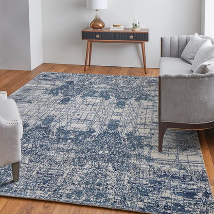 Eastfield Rug - 69AEF by Feizy in blue, ivory. Made from wool, viscose in a unique style.