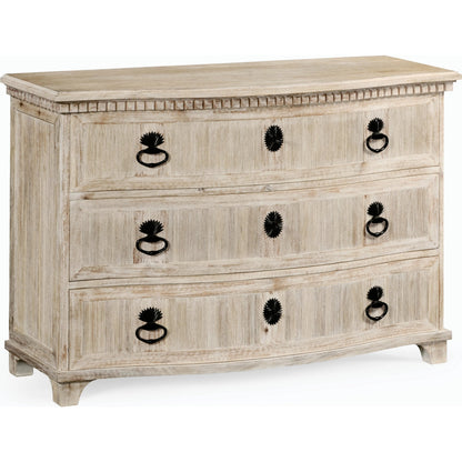 William Yeoward Bickerton 3 Drawer Dresser by Jonathan Charles in white and washed acacia. Made from acacia in a cottage & farmhouse style.