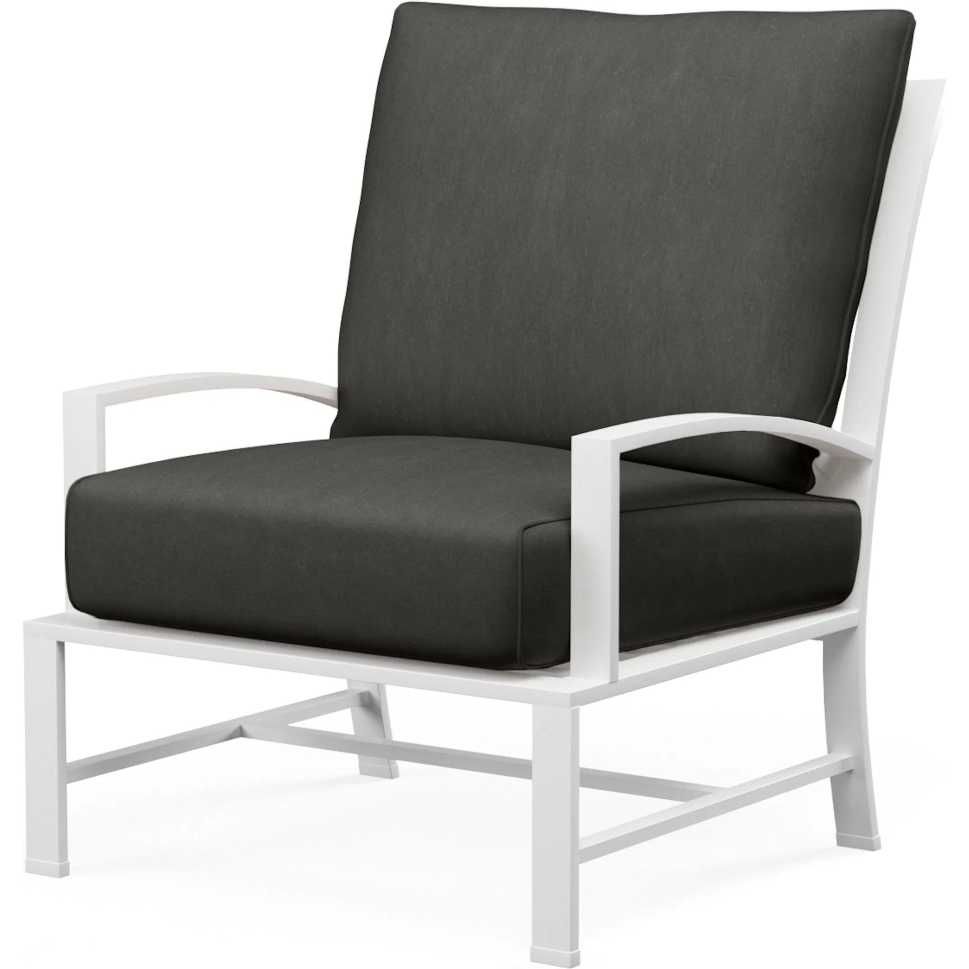 Bristol Outdoor Club Chair Canvas Flax in Canvas Flax w/ Self Welt by Sunset West. Made from aluminum in a modern style.