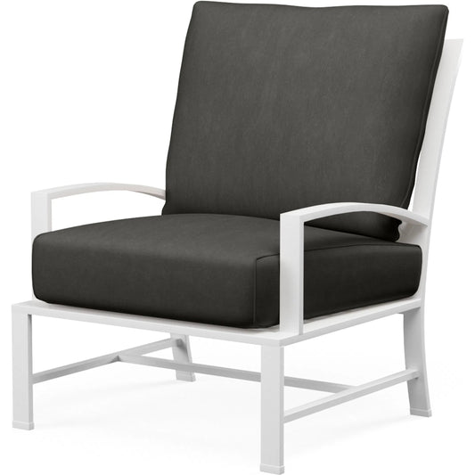 Bristol Outdoor Club Chair Canvas Flax in Canvas Flax w/ Self Welt by Sunset West. Made from aluminum in a modern style.