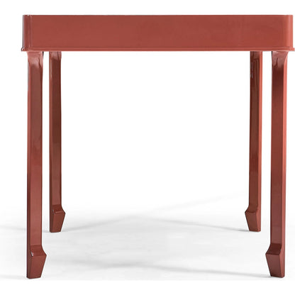 Polly Rose Desk by Jonathan Charles in dor red lacquer. Made from beech in a eclectic & global style.