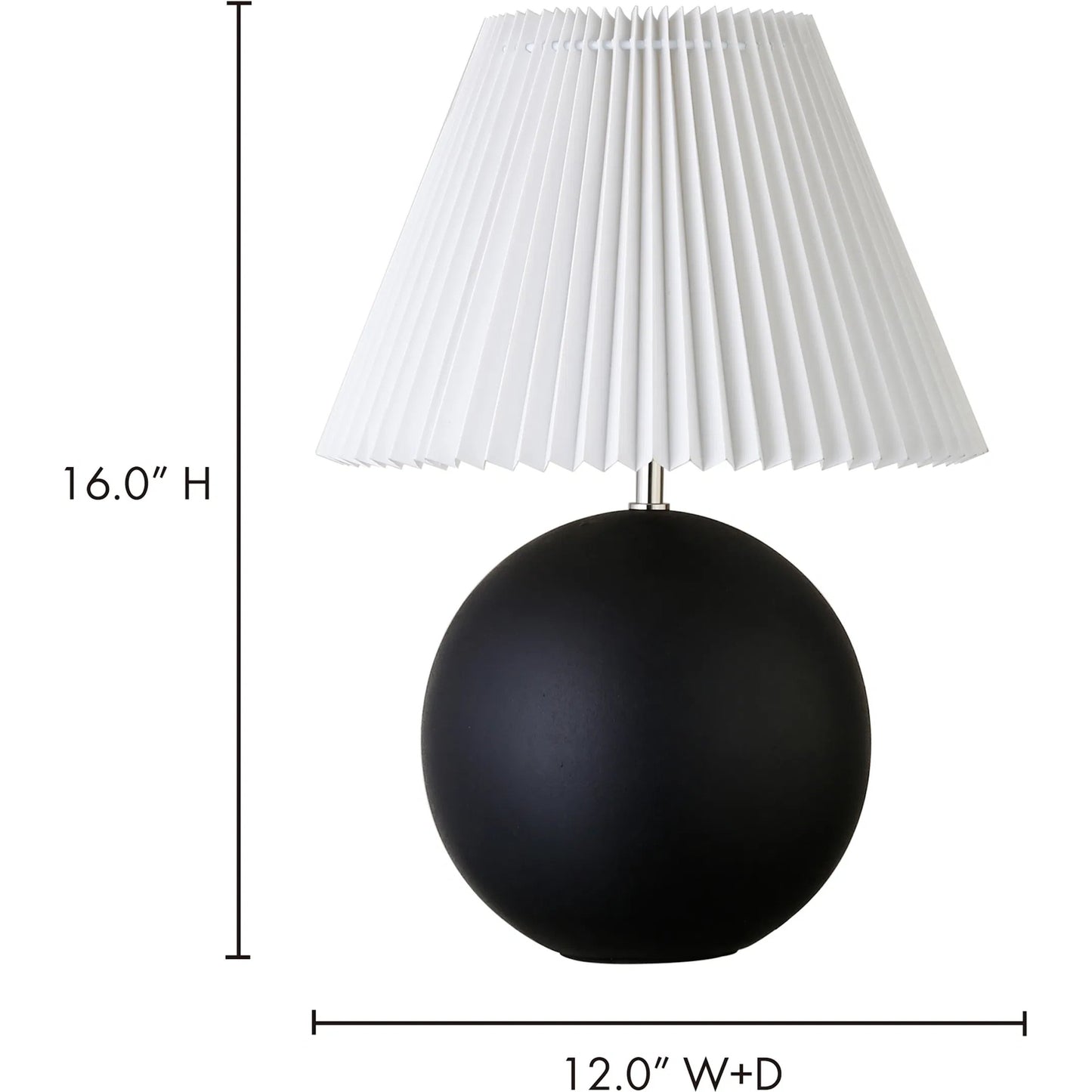 008 SI-2254059 | Lifestyle | Tuve Table Lamp by Moe's Home Collection in black. Made from polyresin base in a unique style.
