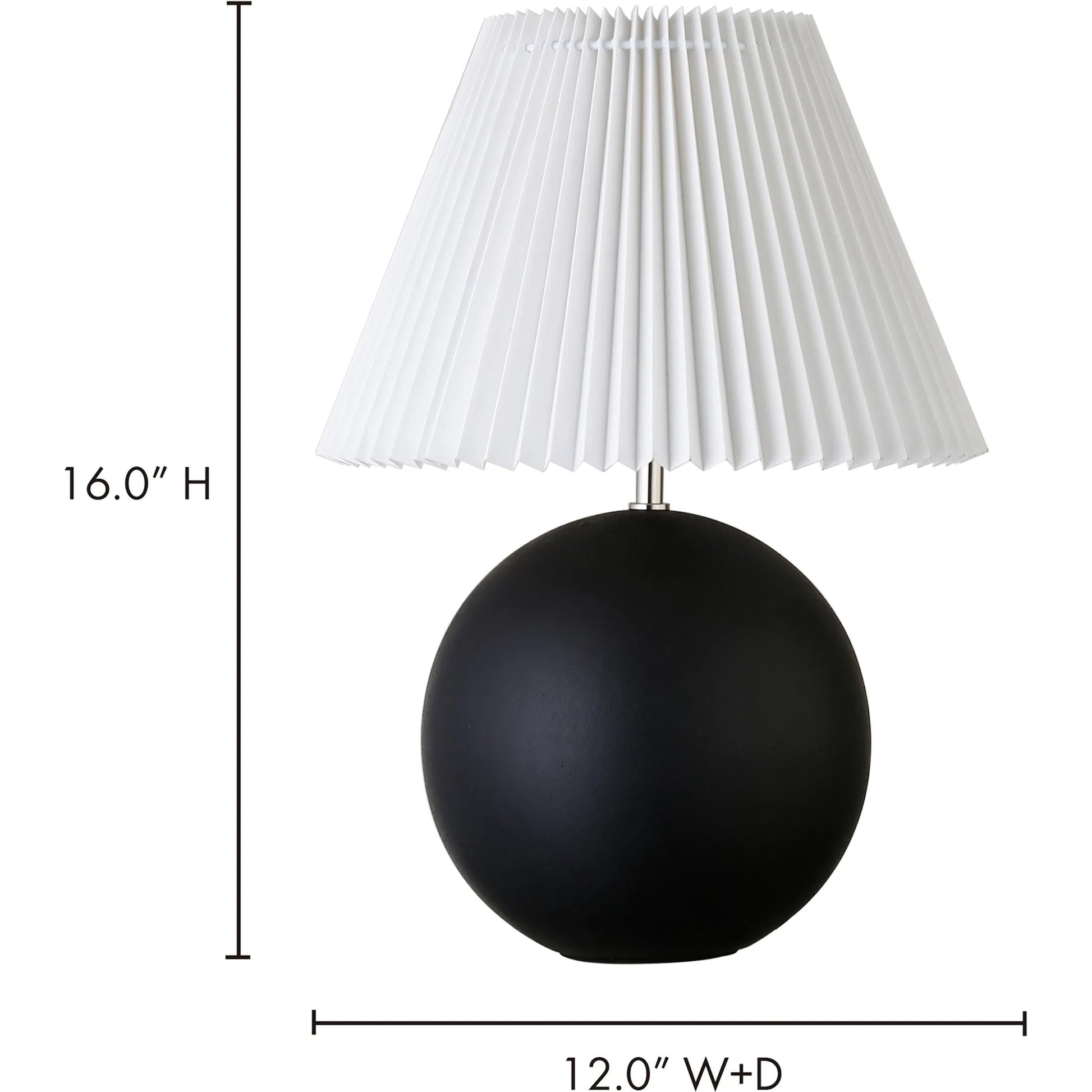 Tuve Table Lamp by Moe's Home Collection in black. Made from polyresin base in a unique style.