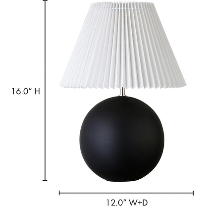 Tuve Table Lamp by Moe's Home Collection in black. Made from polyresin base in a unique style.