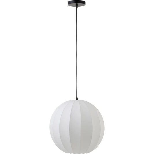 Illume Pendant Light by Moe's Home Collection in white. Made from silk shade, metal canopy in a unique style.