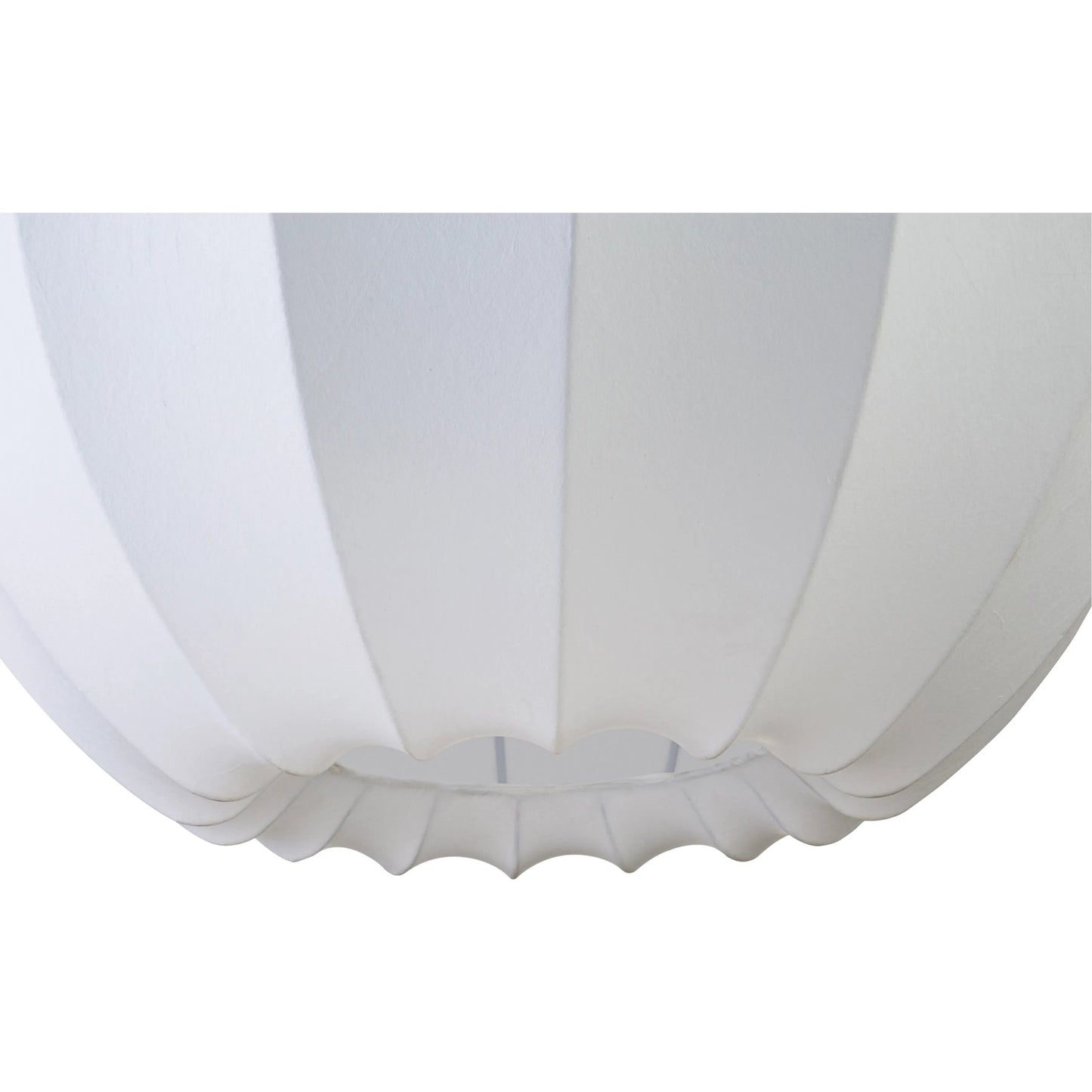 006 SI-2368106 | Closeup | Illume Pendant Light by Moe's Home Collection in white. Made from silk shade, metal canopy in a modern style.
