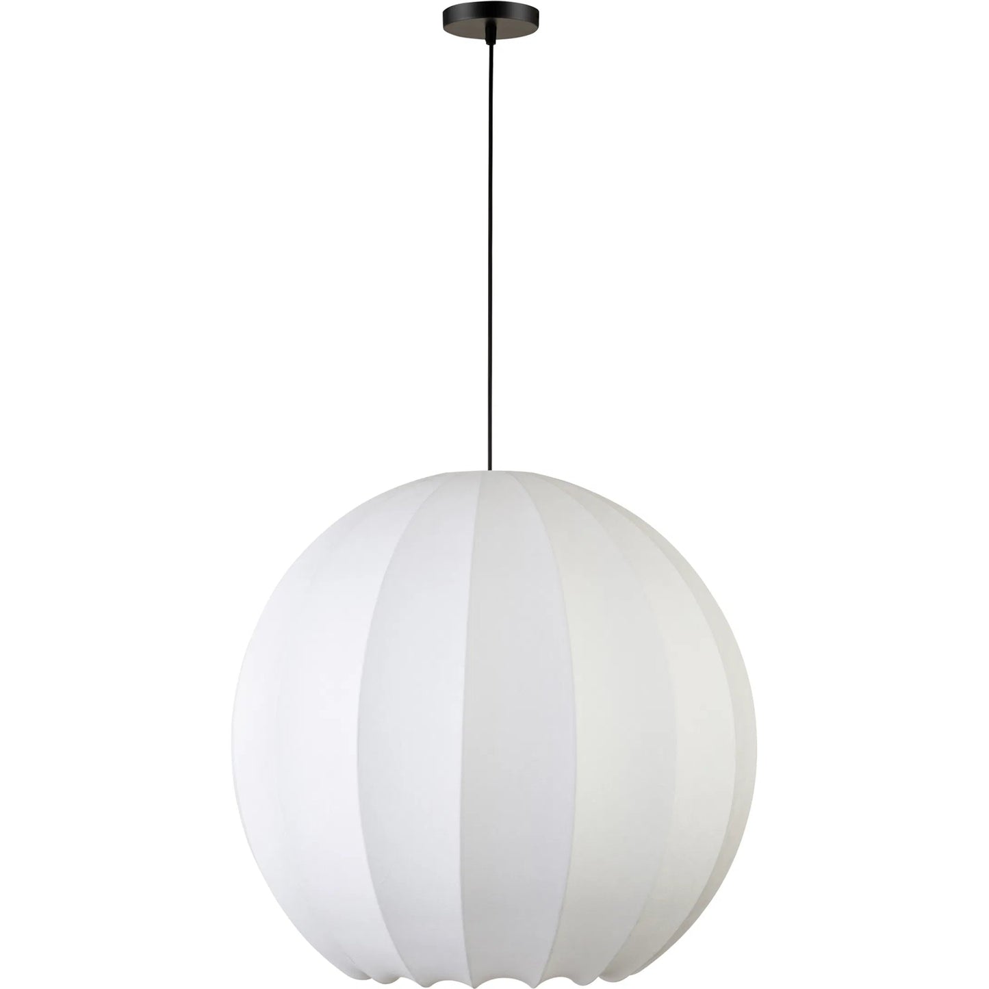 002 SI-2368106 | Primary Silo | Illume Pendant Light by Moe's Home Collection in white. Made from silk shade, metal canopy in a modern style.
