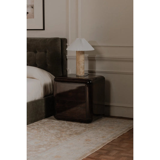 Rora Table Lamp by Moe's Home Collection in natural. Made from cloth shade, marble base in a unique style.