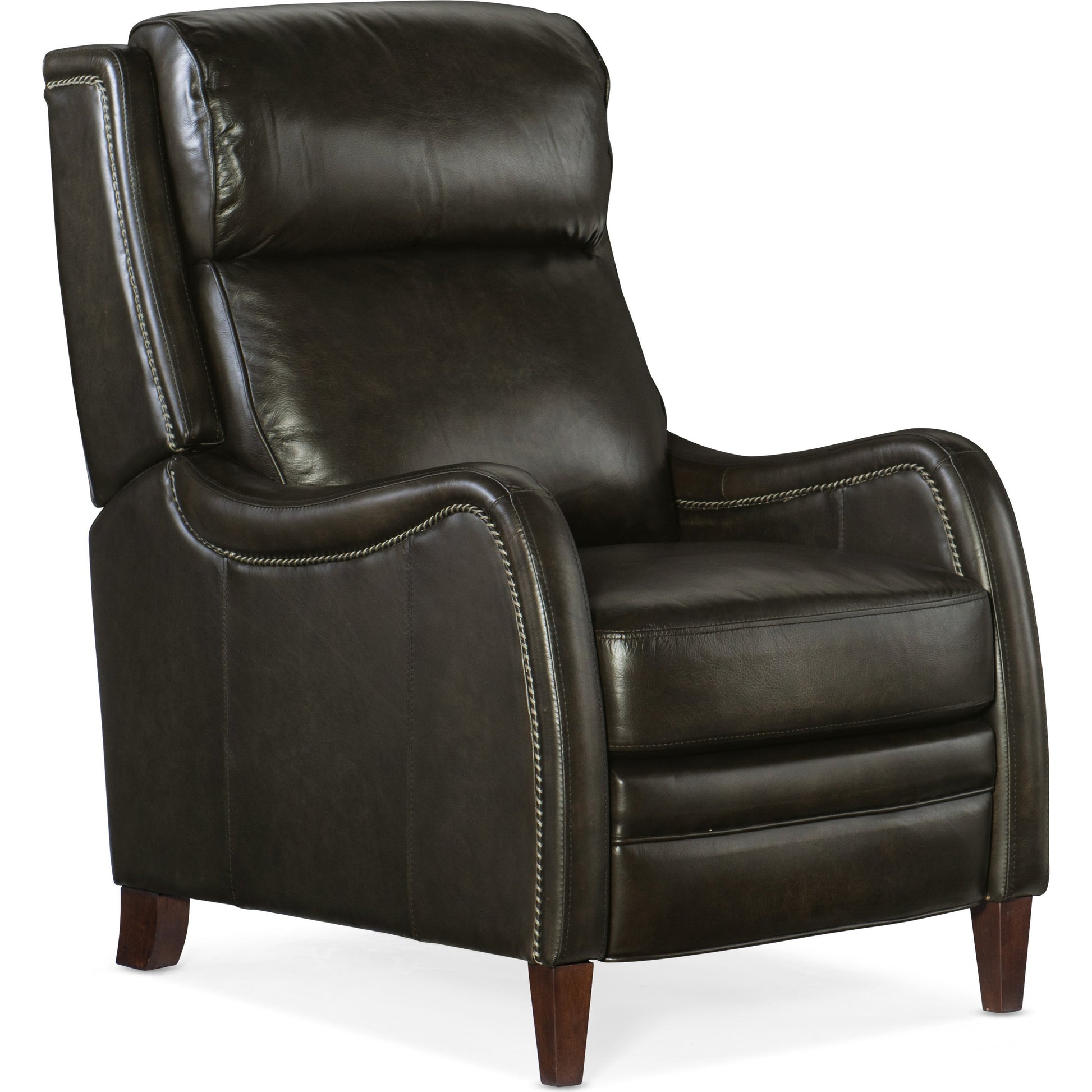 Stark Recliner by Hooker Furniture in brindisi trinita. Made from leather in a traditional style.