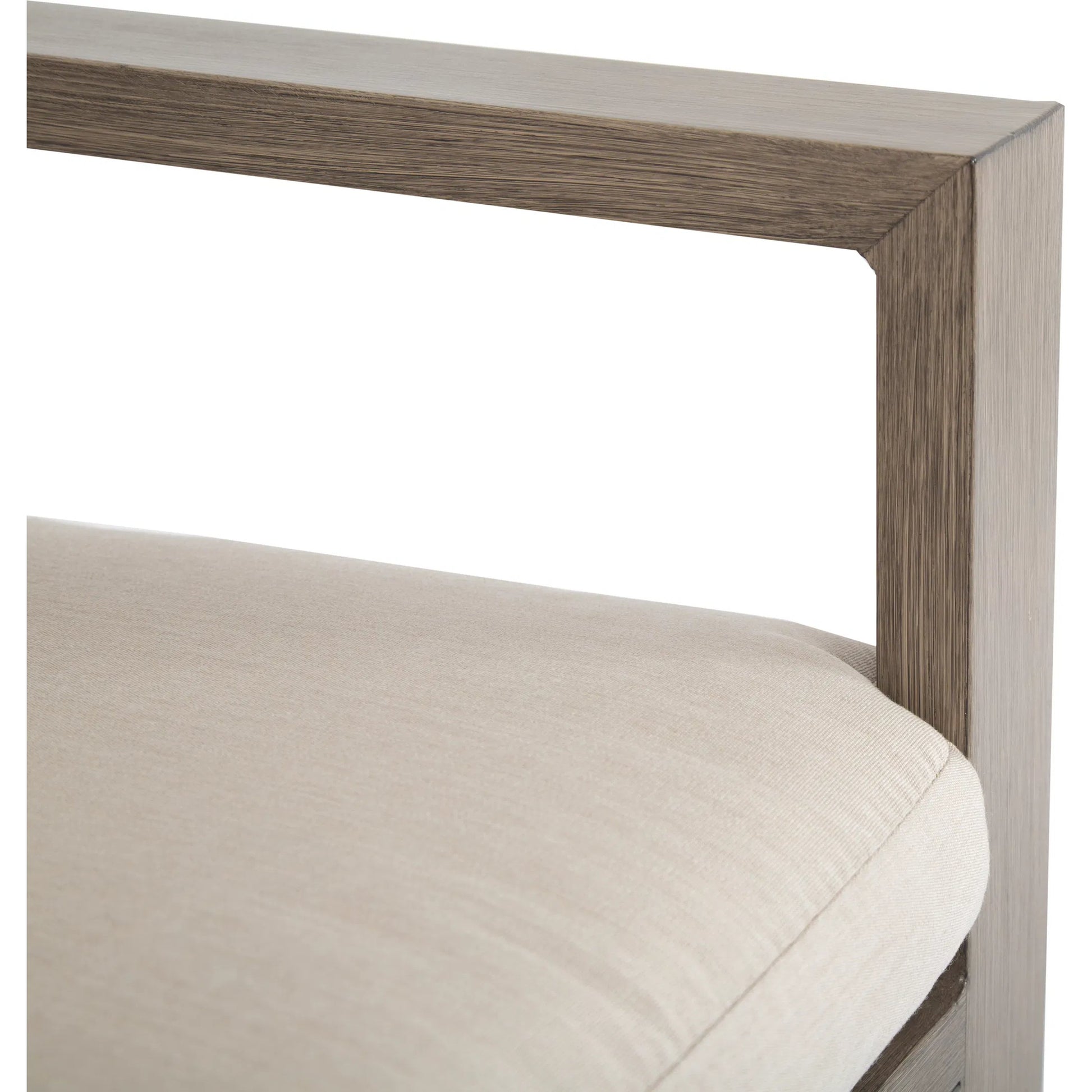 Laguna Outdoor Sectional by Sunset West in driftwood. Made from aluminum in a modern style.