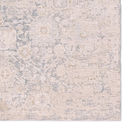 Zarif ZAR02 Rug by Jaipur Living in cream, blue. Made from 100% polyester in a unique style.