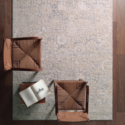 Zarif ZAR02 Rug by Jaipur Living in cream, blue. Made from 100% polyester in a unique style.