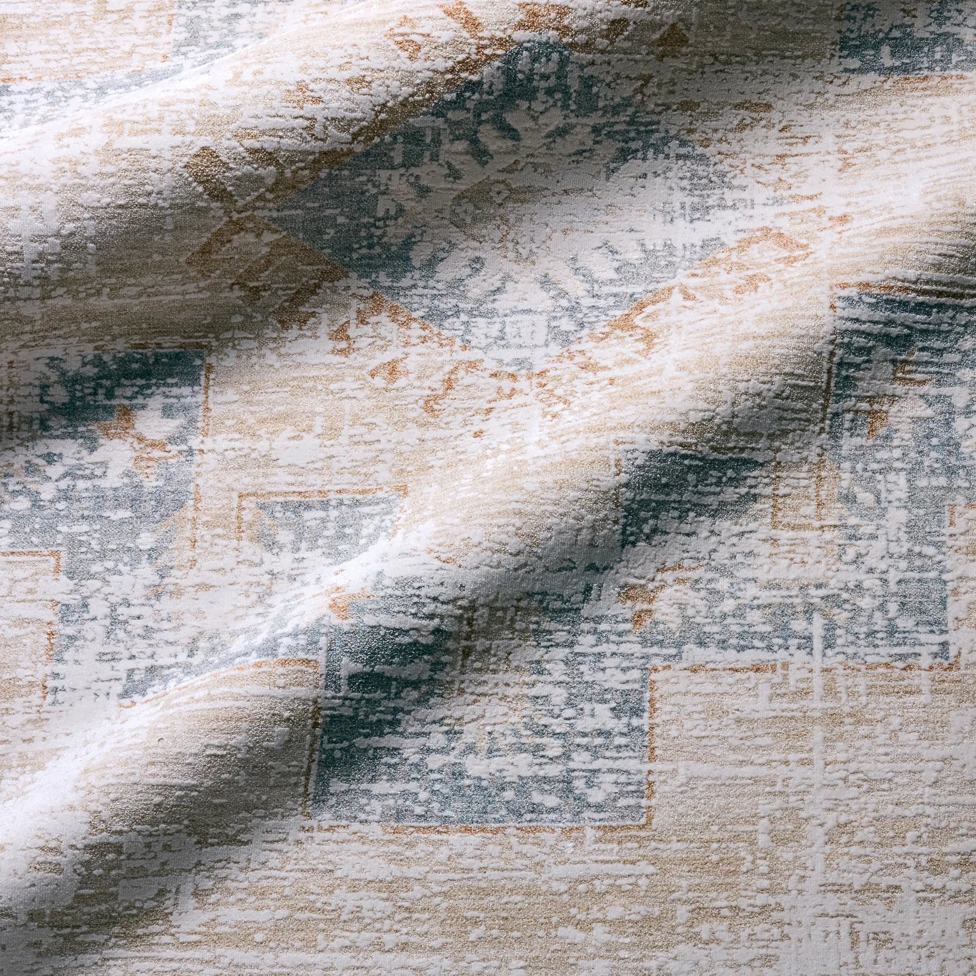 Zarif ZAR06 Rug by Jaipur Living in tan, beige, blue. Made from 70% polyester 30% polypropylene in a unique style.