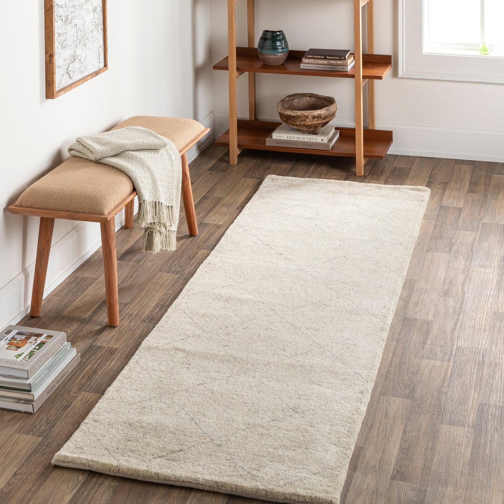 Zara Rug - 29843 by Surya in cream, beige, gray, tan. Made from 70% wool, 30% viscose in a unique style.