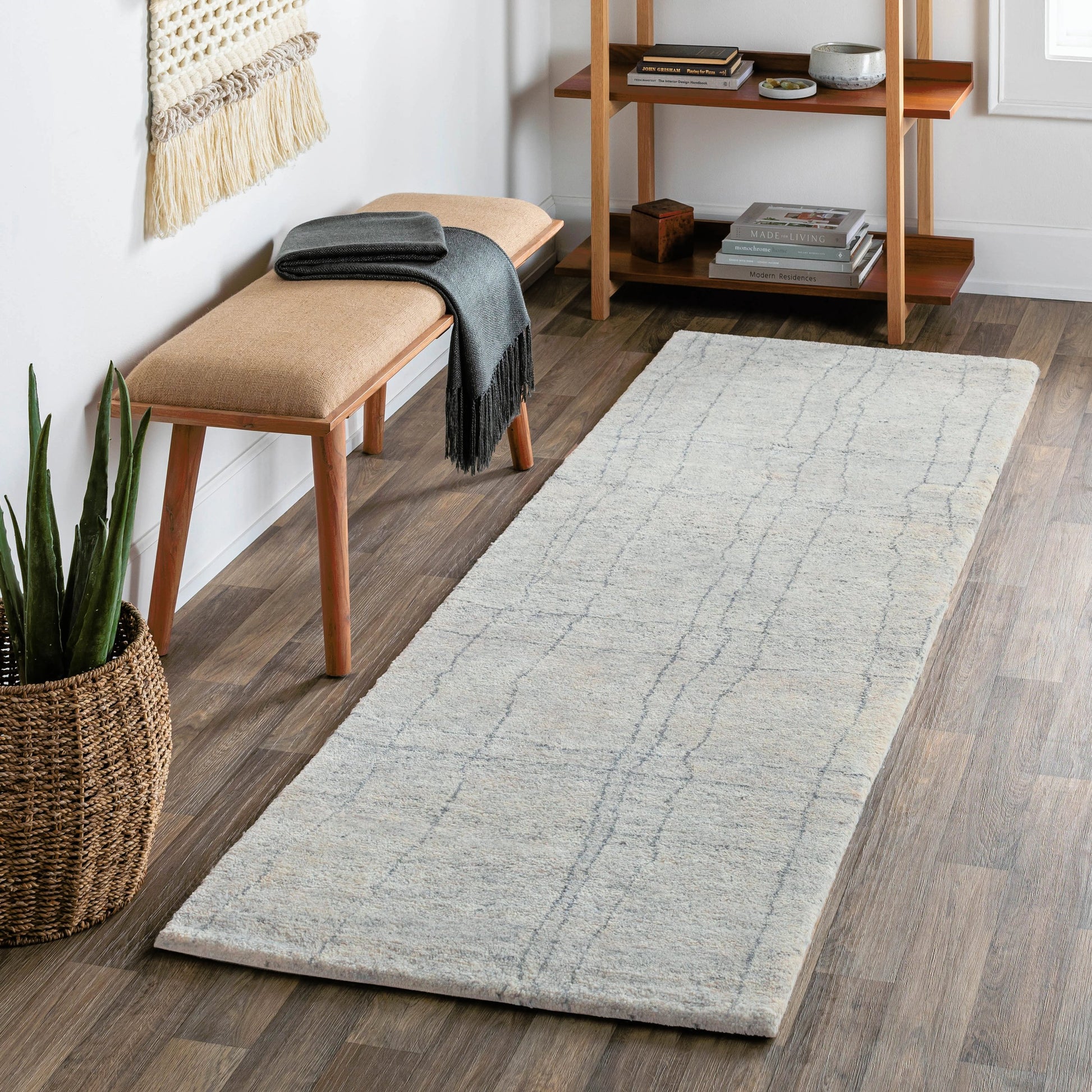 Zara Rug - 29844 by Surya in medium gray, charcoal, gray, light gray. Made from 70% wool, 30% viscose in a unique style.