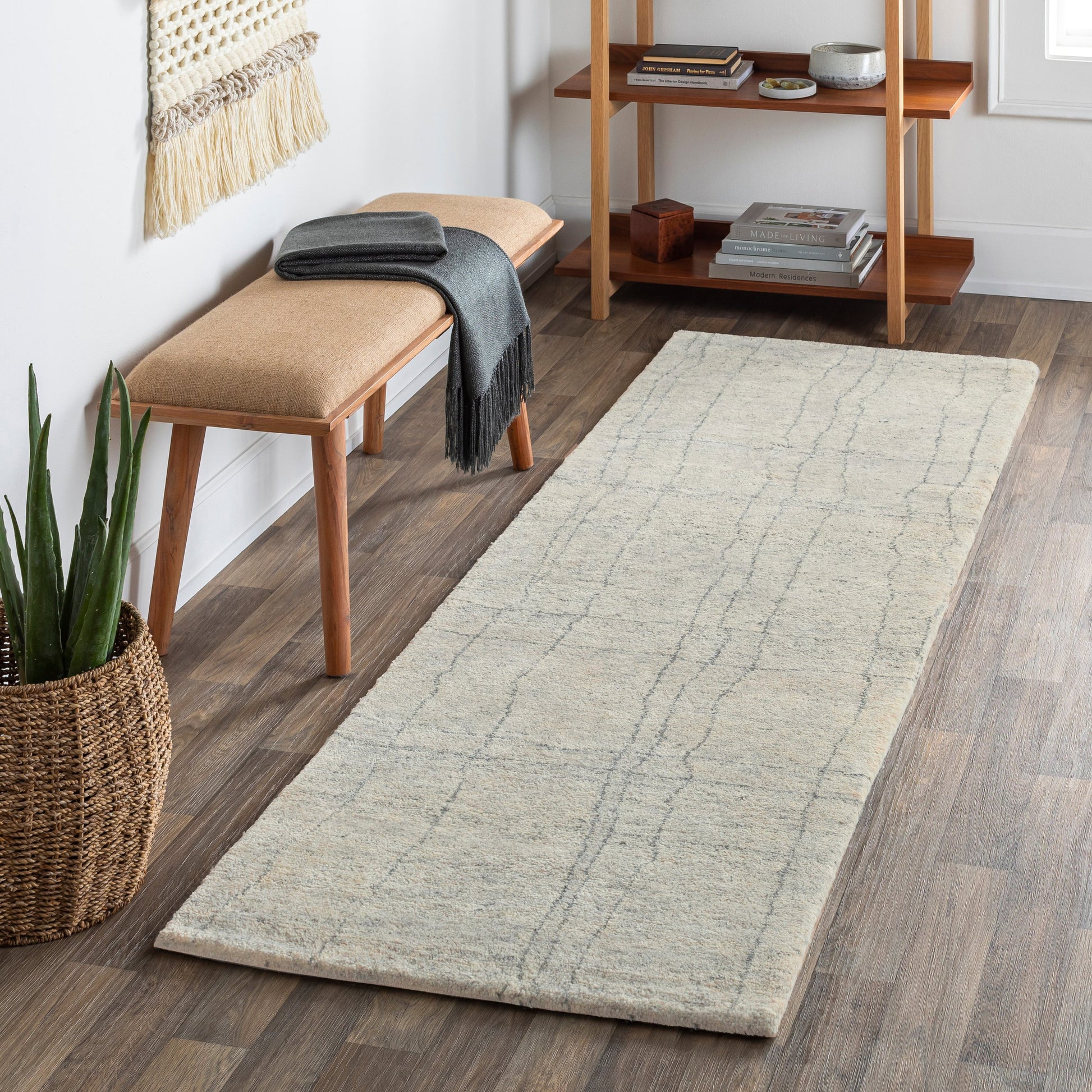 Zara Rug - 29844 by Surya in medium gray, charcoal, gray, light gray. Made from 70% wool, 30% viscose in a unique style.