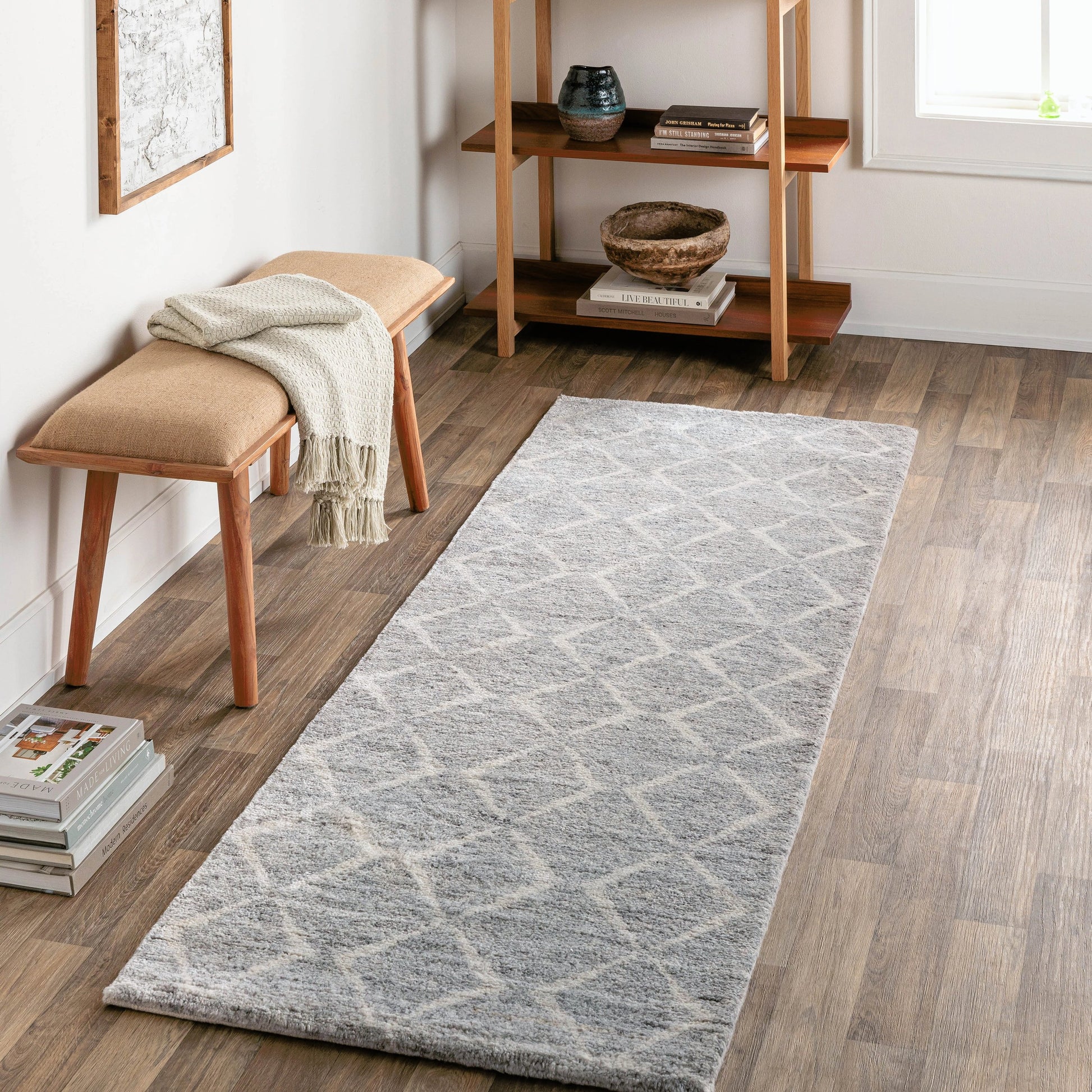 Zara Rug - 29846 by Surya in gray, light gray, charcoal. Made from 70% wool, 30% viscose in a unique style.